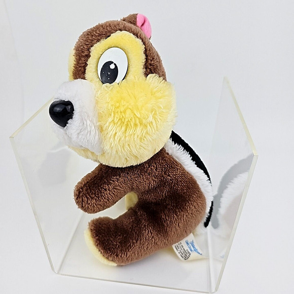Disneyland Walt Disney World Chip Plush Stuffed Chipmunk Yellow Brown 8 in - Picture 2 of 8